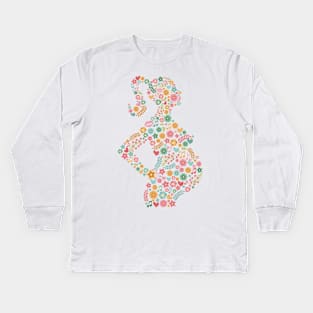 Pregnant Mama Kids Long Sleeve T-Shirt